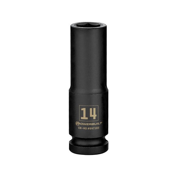 Powerbuilt 1/2" Drive 14Mm Deep Impact Socket 647183